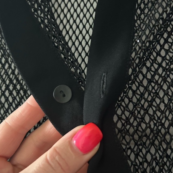 Massimo Dutti Sheer Shimmering Mesh Shirt XS - Picture 13 of 14
